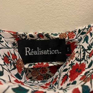 LIKE NEW Realisation Par Montague Dress in White Batik Floral